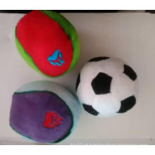 Tipos do cão do brinquedo do futebol da peluche, brinquedo do animal de estimação